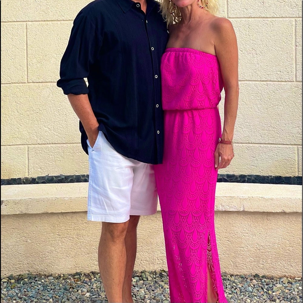 ✨HP✨ Lilly Pulitzer Hot Pink Emmett Maxi Dress Sz XS - Picture 4 of 4